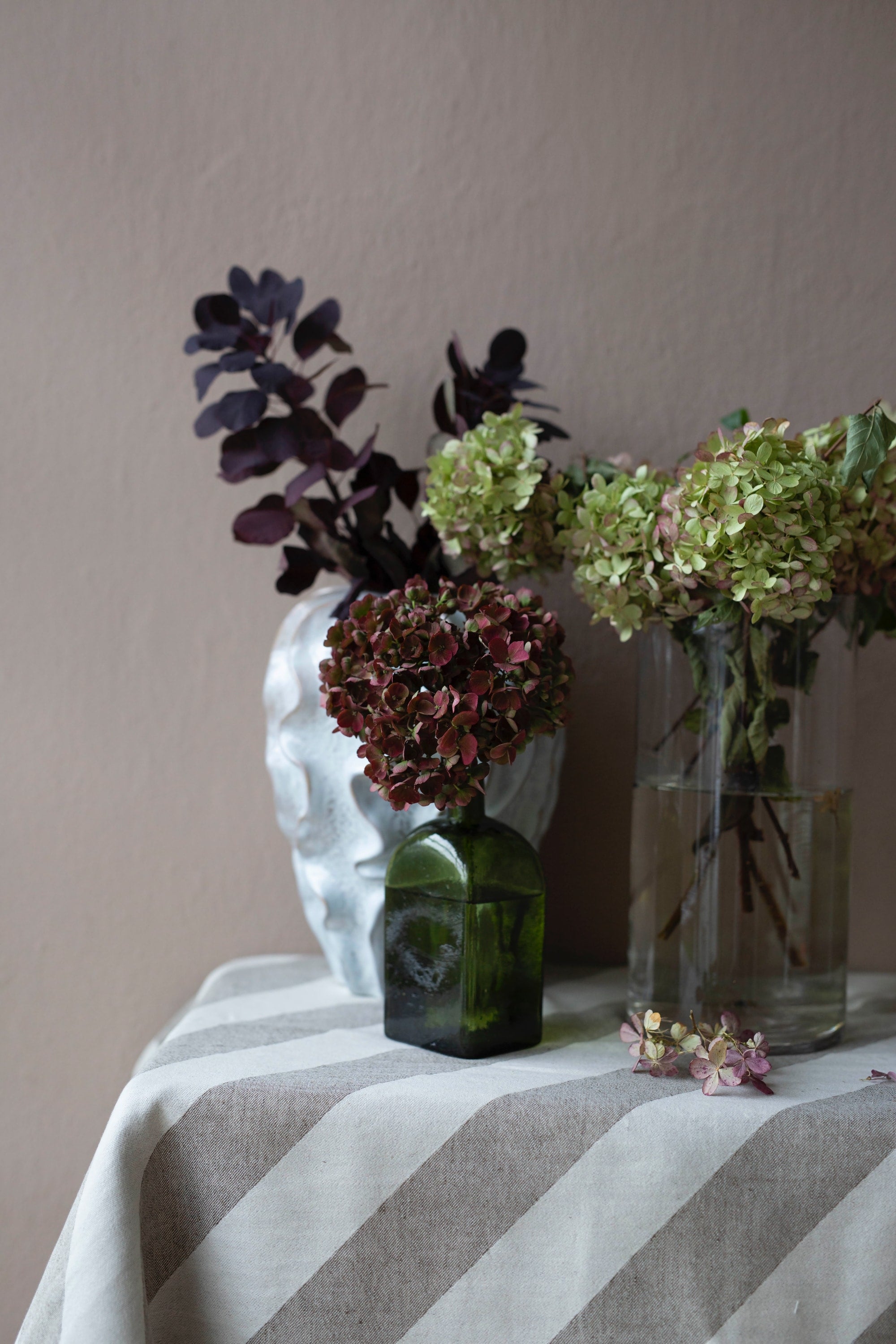 Tischdecke diagonaler Streifen